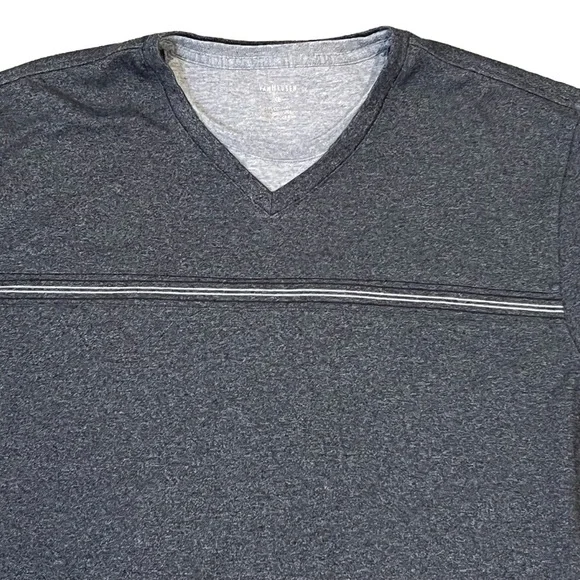 VAN HEUSEN long sleeve v neck pullover XL extra large gray - Picture 2 of 5